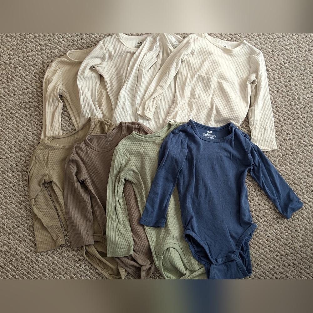 H&M Organic Cotton Long Sleeve Shirts 18 M